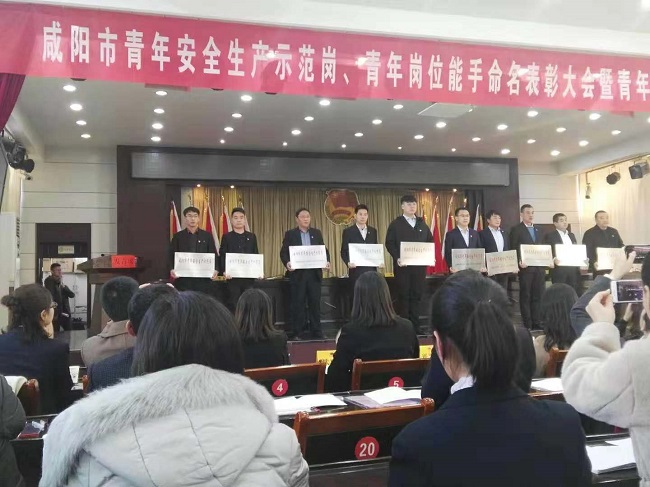 伟德betvlctor官方版物业公司荣获2018年度咸阳市 “青年安全生产示范岗”称号
